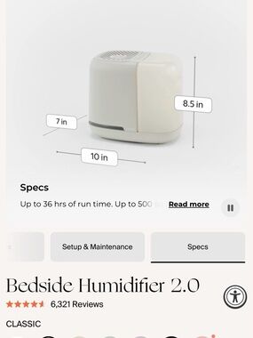 Classic Bedside Humidifier 2.0 — Moonstruck